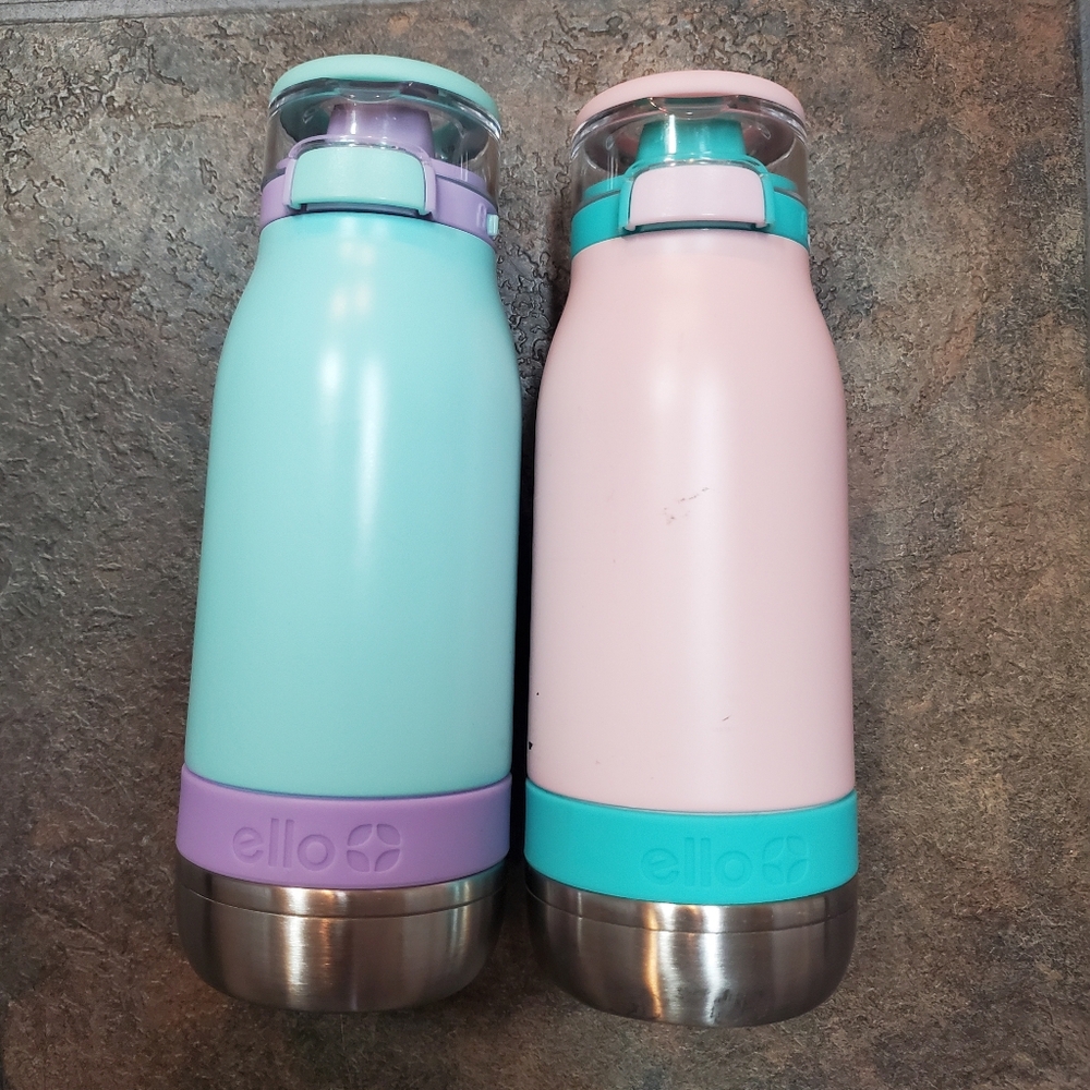 Ello 14oz stainless steel insulated water bottles (2)